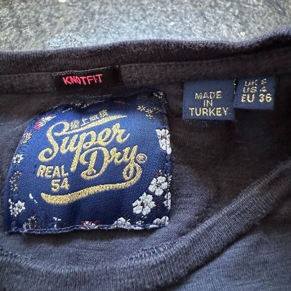 Y2k Superdry Knot Fit Faded Black Women’s Size 4 Small Streetwear Preppy Logo - Picture 5 of 11